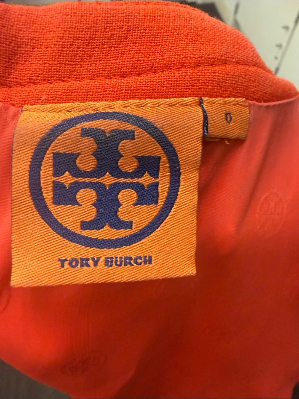 Tory Burch Mariel Orange Logo Midi Dress